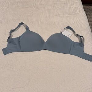 NWT Le Mystere Wireless Smooth Shape 360 Smoother Bra Misty Blue 32DDD/F NEW